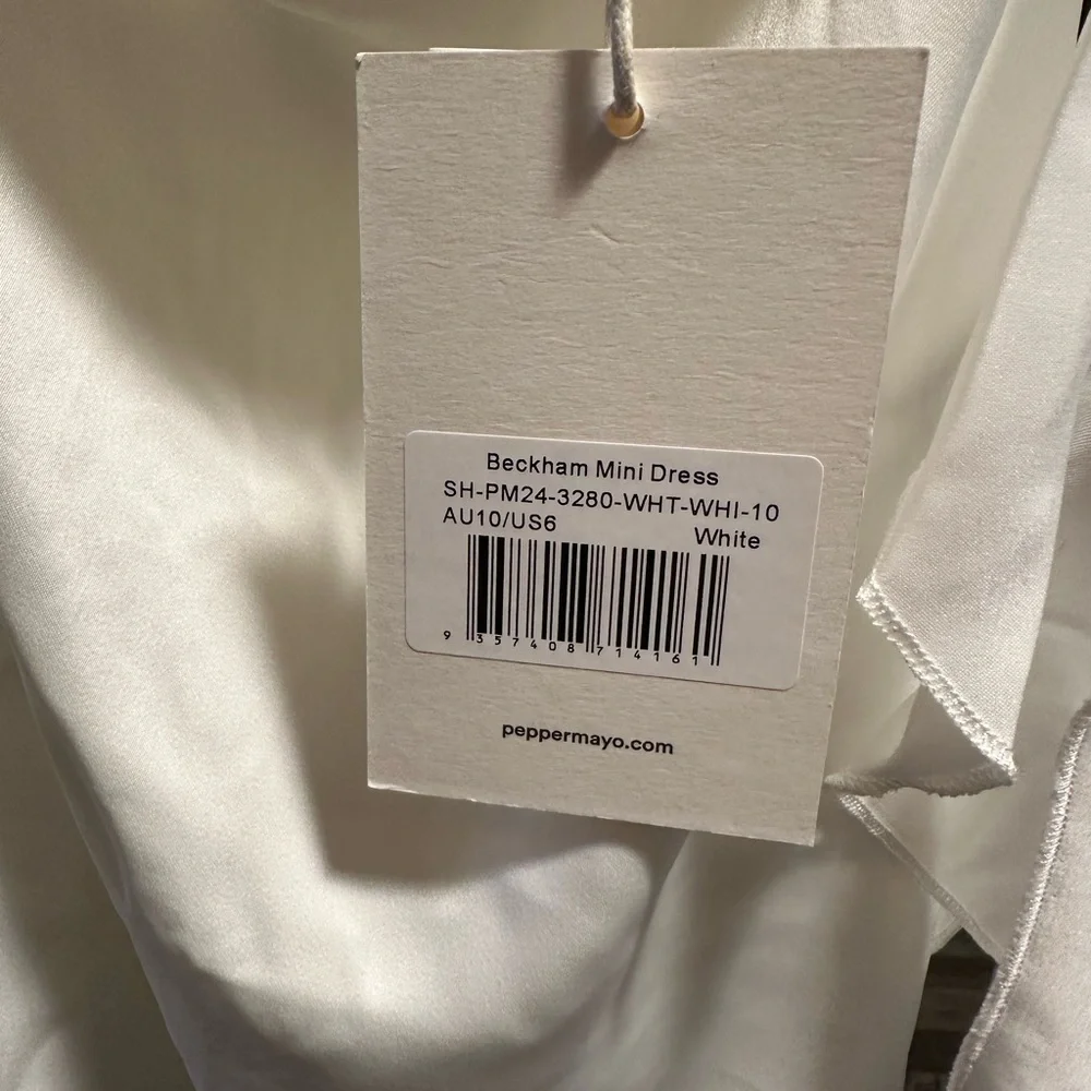 Peppermayo Elegant White Mini Dress - Picture 5 of 5